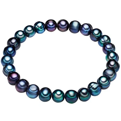 luluandjane Damen Perlen-Armband aus Süßwasser-Zuchtperlen mit potato Perlen in - Bild 1 von 3