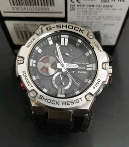 Casio GSTB100D-1A (5513) G-SHOCK G-STEEL Tough Solar Black Dial Men's Watch - Picture 1 of 10