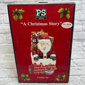 Portmeirion "Una storia di Natale" Babbo Natale nel camino VASO BISCOTTI nuovo con scatola - Foto 1 di 4