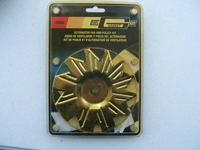 Kit de ventilador y polea alternador cromado de 1 ranura Mr. Gasket 6808 66-83 GM, 65-84 Ford Foto 1 de 3