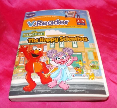 🌈 VTech V.reader Learning Software Elmo The Happy Scientists Sesame Street Game - Image 1 of 3