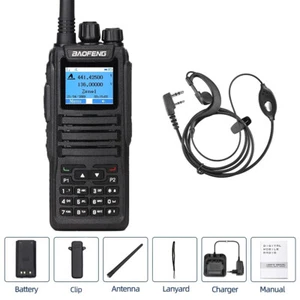 Baofeng DM-1701 DMR Digital Radio Dual Band VHF/UHF Walkie Talkies with Earpiece - Picture 1 of 12