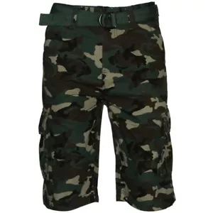 Men's Cargo Shorts Pocket Belted Casual Lightweight Cotton Active Cargo Shorts - Picture 1 of 60