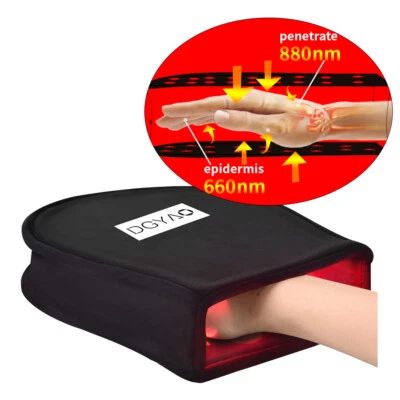 DGYAO Infrared Red Light Therapy Hand Mitten Glove for Arthritis Pain Relief