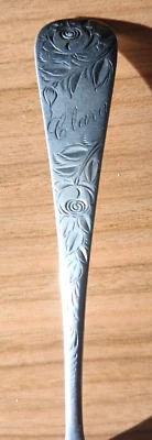 Gorham стерлинговая чайная ложка Jac Rose узор 1895 с надписью Claire 5 7/8 дюйма - Изображение 1 из 3