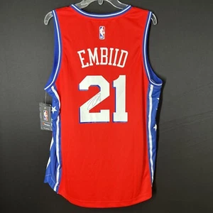 Joel Embiid #21 SIGNED AUTOGRAPHED JERSEY 76ers NBA COA AUTHENTICATION - Picture 1 of 7
