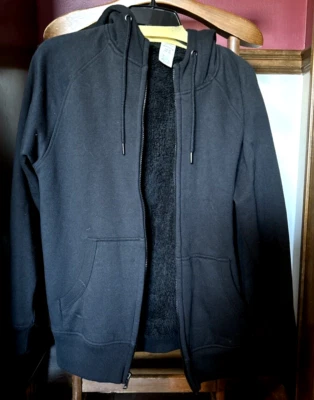 Faded Glory Zipper Front Hoodie Small (34-36) Black Unisex - Image 1 of 3