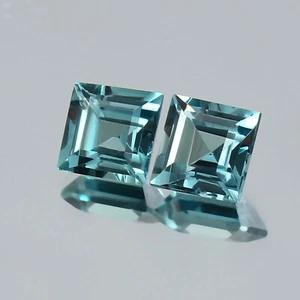 AAA 5 MM Natural Indicolita Turmalina Suelta Princesa Piedras Preciosas Corte Par Combinado - Imagen 1 de 4