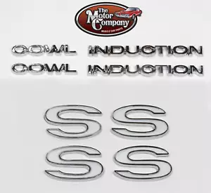 Chevelle Cowl Induction Hood Emblems with SS Fender Set - Foto 1 di 4