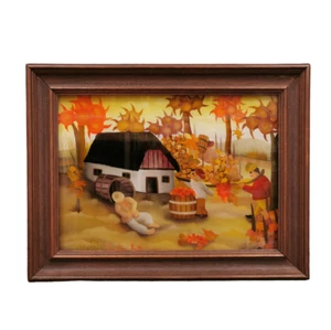 KRESIMIR RAK Hinterglasmalerei Weinernte Jugoslawien 1978 Naive Kunst Weinlese - Bild 1 von 13