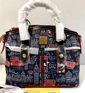 NWT Dooney & Bourke Disney Mickey Minnie Mouse England Hello Mate Satchel Bag - Picture 1 of 12