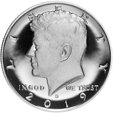 2019 S Kennedy Half Dollar Gem Deep Cameo CN-Clad Proof Coin Cover
