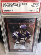 2007 Bowman Adrian Peterson Rookie PSA 10