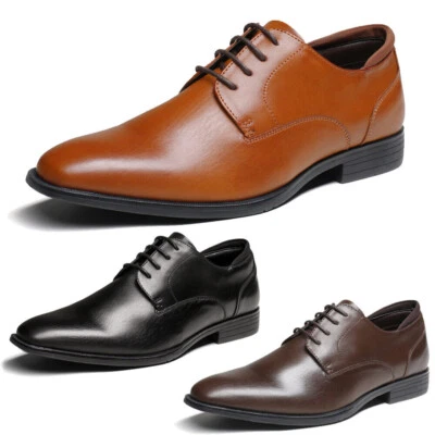 Zapatos de vestir para hombre Puntera con cordones Oxfords Cuero Zapatos Fromal Talla Foto 1 de 4