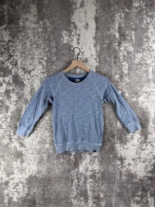 New Faherty Shirt 10 Kids Blue Indigo Long Sleeve Crewneck Striped - Picture 1 of 8