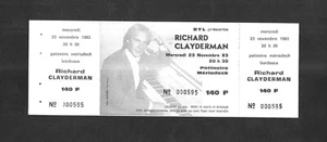 RARE / TICKET BILLET CONCERT - RICHARD CLAYDERMAN : LIVE A BORDEAUX 1983 PIANO - Bild 1 von 3