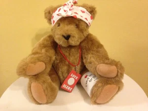 Vermont Teddy Bear Handmade 15" Love Fallen For You Cast Get Well Valentine - Picture 1 of 11