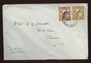 NEUGUINEA 1939 VÖGEL AUF BRIEF NACH INDIEN - Bild 1 von 3