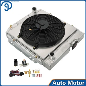 For Ford Falcon 1960-65/Mustang 1965-66 Aluminum Radiator 3 Row+Shroud Fan+Relay - Picture 1 of 14