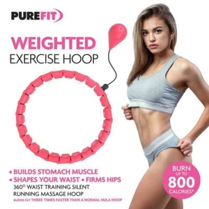 Weighted Smart Hula Hoop Shapes Your Waist Firms Hips Burns Fat 3X Faster Abs - Picture 1 of 7