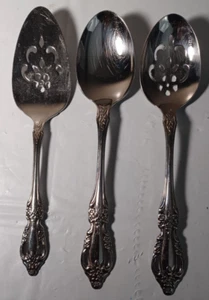 3 set Oneida Raphael Serving Spoon Past Distinction Deluxe HH Stainless Flatware - Picture 1 of 3