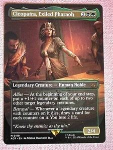 MTG Assassin's Creed BORDERLESS M Cleopatra, Exiled Pharaoh #0119 - Picture 1 of 2