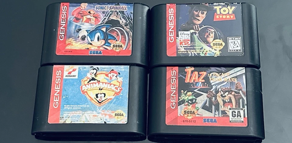 Juego de 4 cartuchos Sega Genesis SIN PROBAR Foto 1 de 1