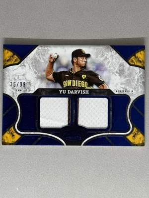 2025 Topps Tier One YU DARVISH Tier One Relics #T1R-YUD Blue Dual /99 PADRES🔥💪 - Image 1 of 3