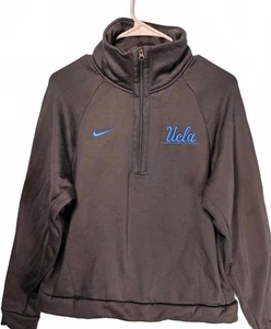 Nike Women's UCLA Half Zip Short Gray Cozy Sweatshirt Size Medium - Picture 1 of 9