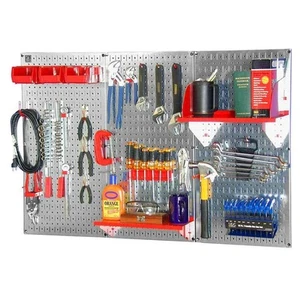 Wall Control 32 in. x 48 in. Metal Pegboard Standard Tool Storage Kit with and - Picture 1 of 8