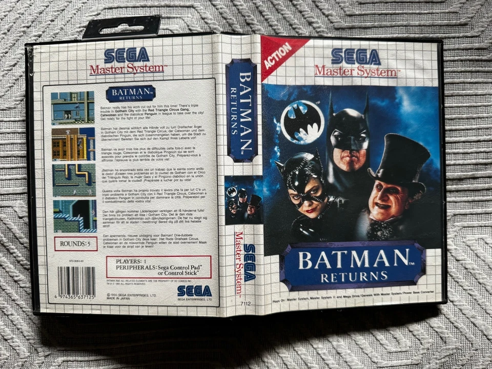Master System BATMAN RETURNS Boxed & Complete Sega PAL REGION FREE Works in US - Image 1 of 2
