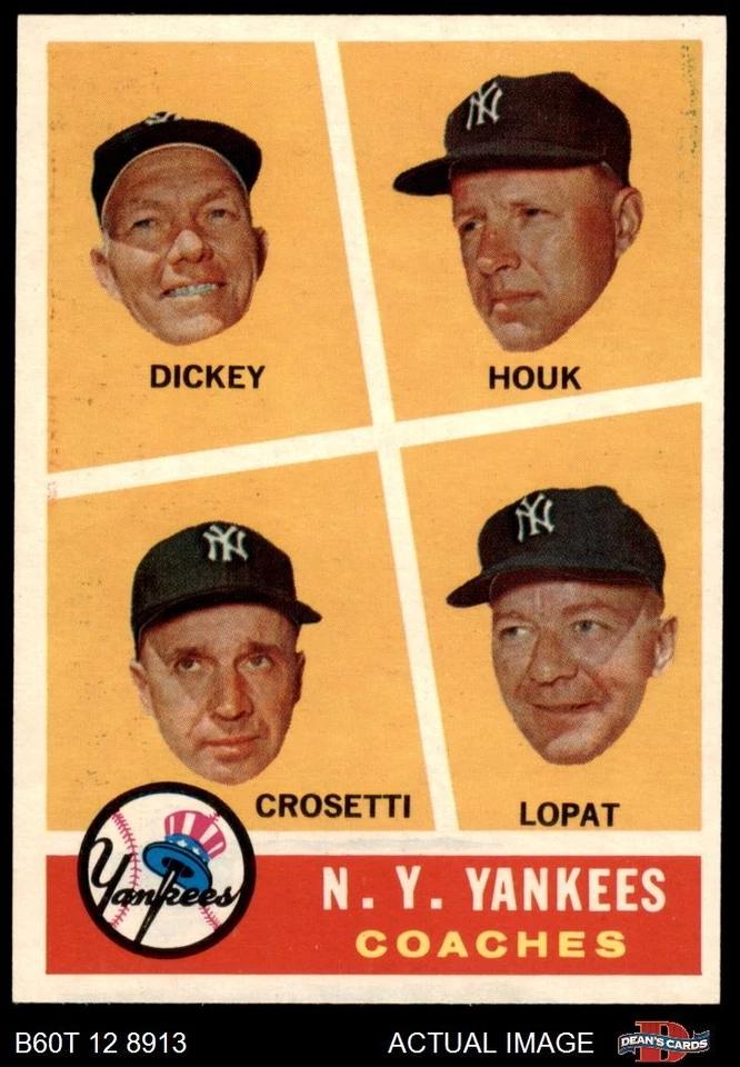 1960 Topps #465 Bill Dickey Yankees Coaches COACH 7 - NM - Image 1 of 1