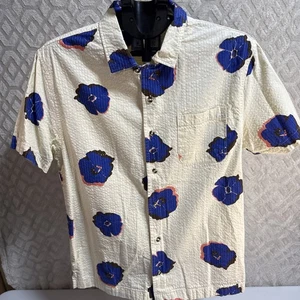 Sovereign Code Shirt Mens Medium Hawaiian Surfing Catching Waves Button Up - Picture 1 of 11