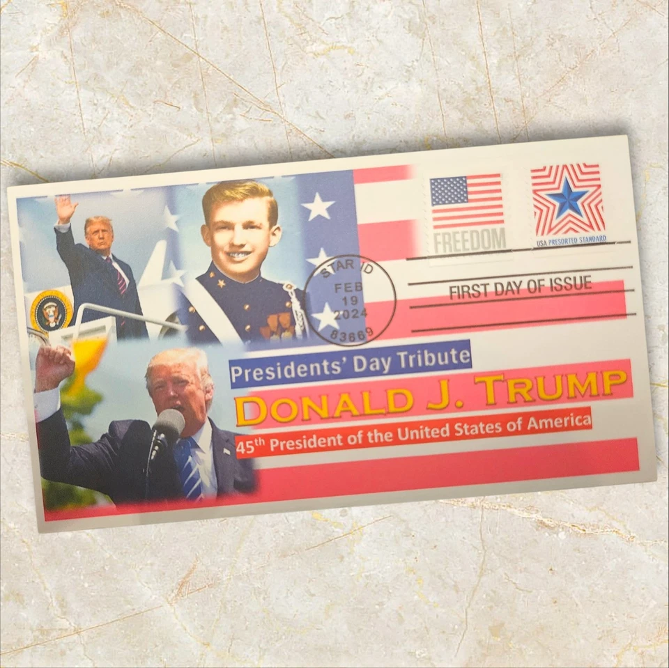 Radiant Star FDC / President Donald Trump / 2024 First Day of Issue Cover / MAGA - Image 1 of 2
