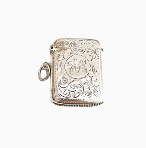 Very Good Edwardian Solid Silver Vesta Case - Joseph Gloster 1905 - VGC - Picture 1 of 5