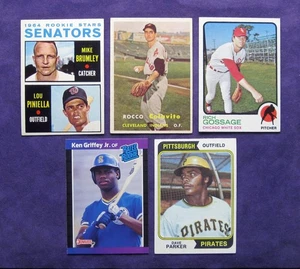 1957-1989 Topps Rookie (5) card Lot "Very Nice Looking Card" - Picture 1 of 3