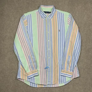 Camisa Ralph Lauren Oxford Para Hombre XL Multicolor Rayas Con Botones Manga Larga - Imagen 1 de 12