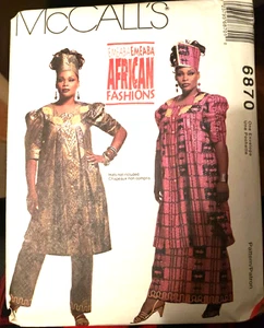 McCall's Sewing Pattern 6870 Misses Tunic Skirt Pants African Fashions NOS - Picture 1 of 3