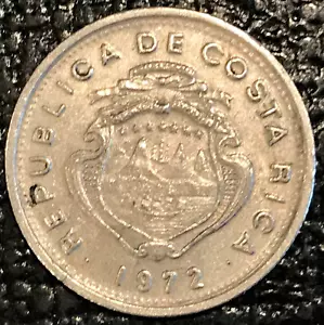 HIGH GRADE AU 1972 COSTA RICA 10 CENTIMOS COIN-AGT474 - Picture 1 of 2