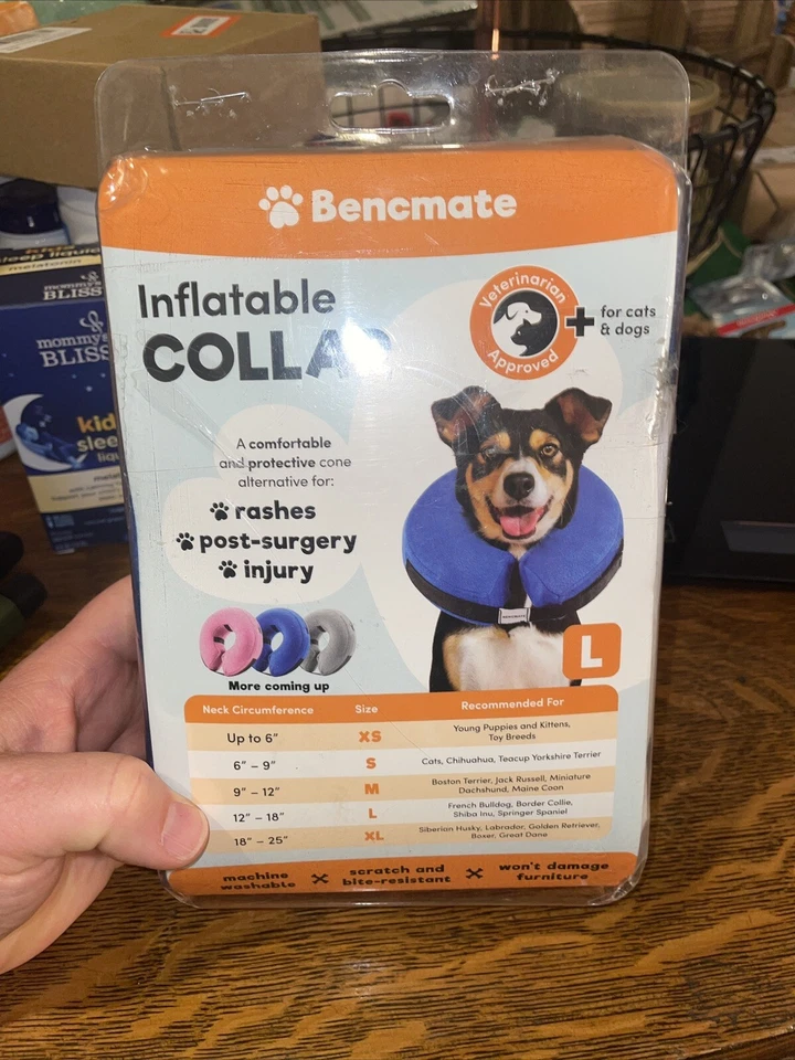 BENCMATE Protective Inflatable Collar for Dogs- Size L  Open Box - Image 1 of 1