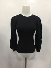 Aqua Women Balloon Sleeve Sweater Black S