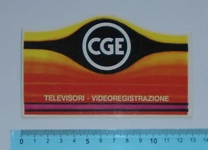 VINTAGE AUFKLEBER STICKER STICKER AUFKLEBER OLD SCHOOL CGE FERNSEHER - Bild 1 von 1