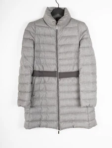 Original Moncler Sologne Damen Wolle Daunen Grau Jacke Mantel Größe 2 S/M H5331 - Bild 1 von 11