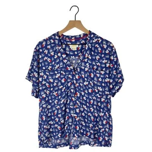 Anthropologie Maeve Bon Voyage Button Down Top Medium  - Bild 1 von 10