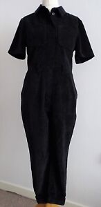 Ladies Next Black Cord Taper Leg Boiler Jumpsuit (Reg/Petit) UK 6 - 20 RRP £52