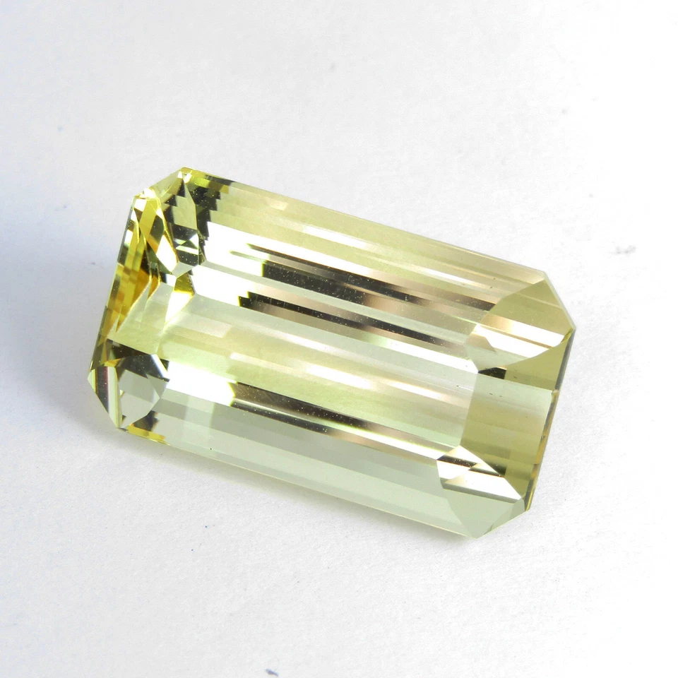 24.17Cts Fantastic Natural Unheated Yellow Scapolite 22.2x13.3mm Emerald Cut Gem - Image 1 of 4
