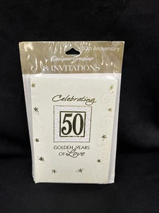 50th Anniversary Write-In Invitations 8 ct. - Picture 1 of 2