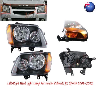 Pair Head Light Lamp LH+RH Left+Right For Holden Colorado RC 2/4DR 2008~2012 AU - image 1 of 4
