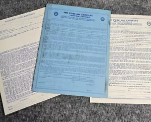 40s 50s Pure Oil Company Documents Lot Dealer Consumer Contracts Equipment Loan - Picture 1 of 9