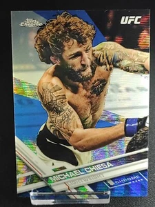2017 Michael Chiesa UFC Topps Chrome BLUE WAVE REFRACTOR SP # /75 ! - Picture 1 of 3